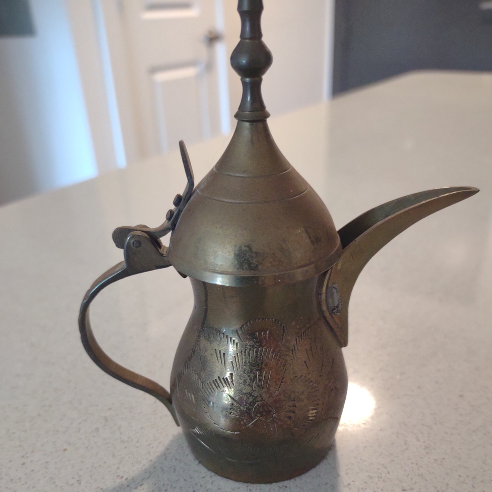 SALE Vintage Brass Teapot